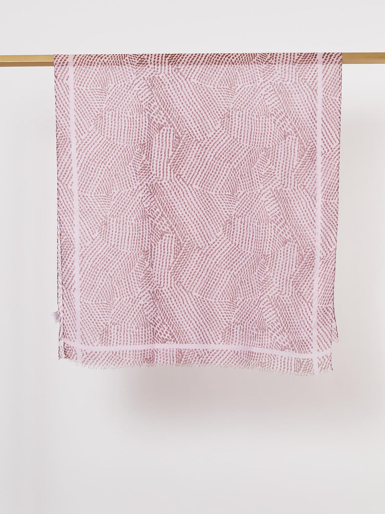 Droplets Printed Scarf - Berry