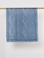 Droplets Printed Scarf - Blue