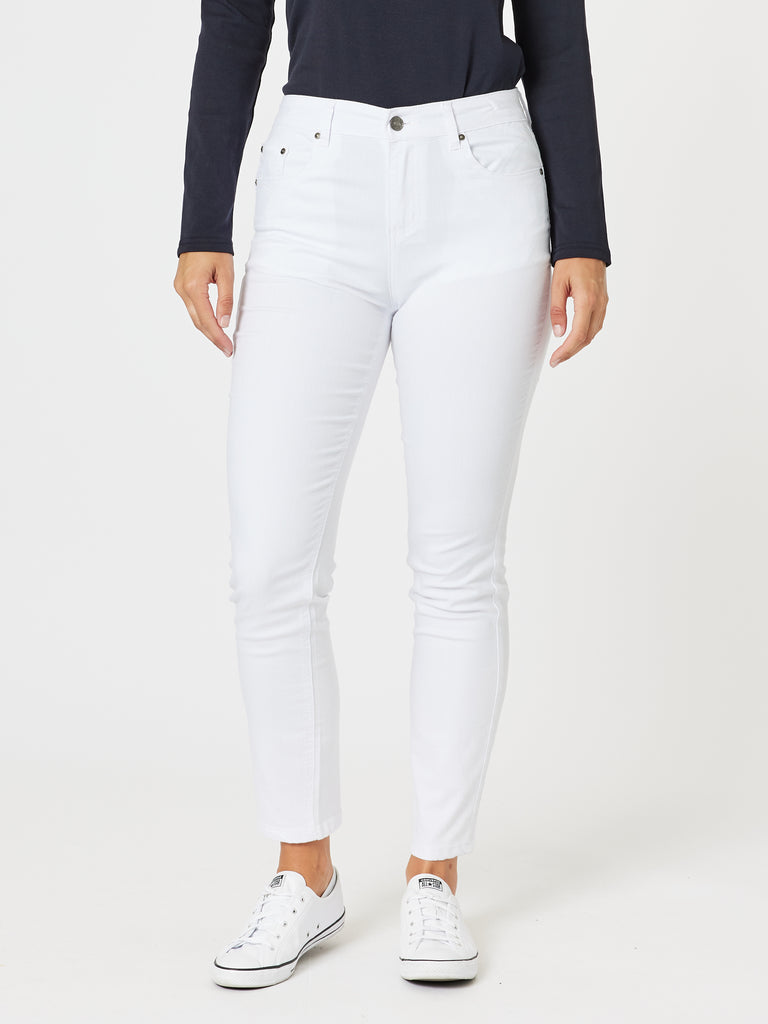 Marvel High Rise Stretch Jean - White