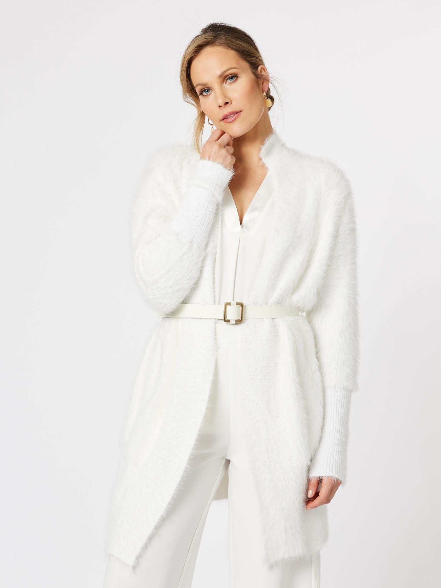 Feather Knit 2 Way Cardigan - Winter White – RC & Co