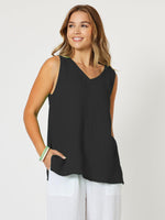 Byron Cotton Tank Top - Black