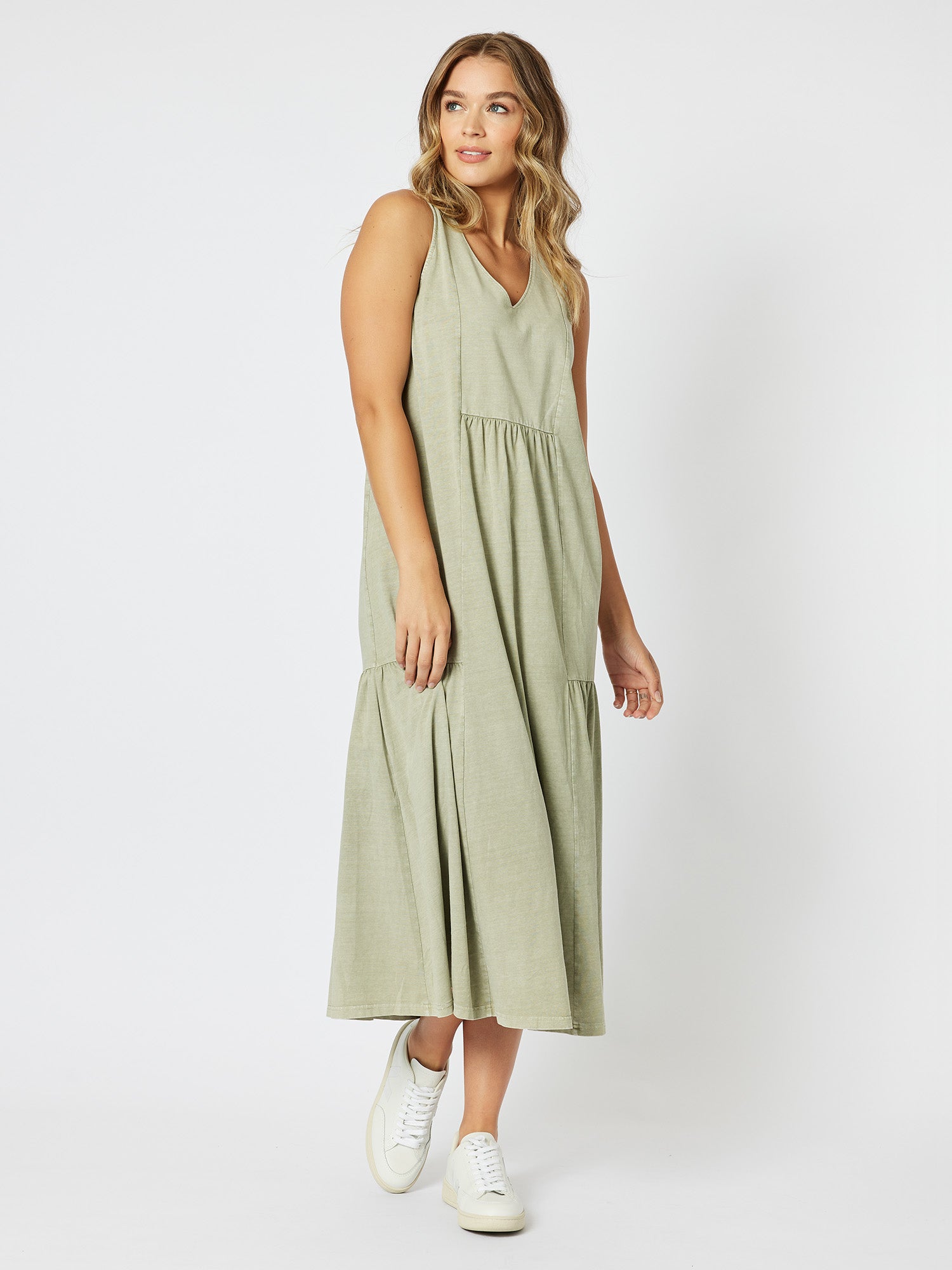 Khaki store jersey dress