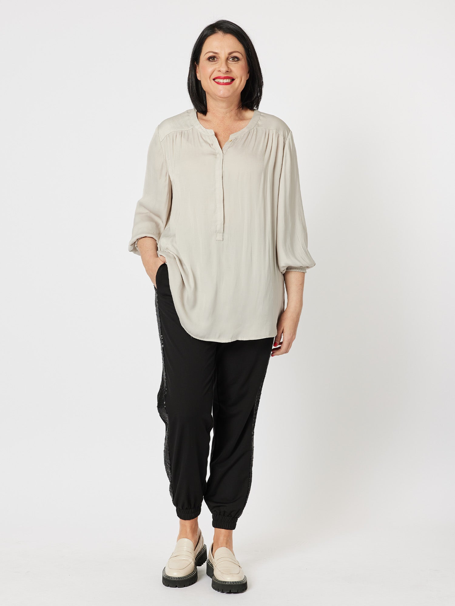 Luxe Nehru Top - Champagne – RC & Co