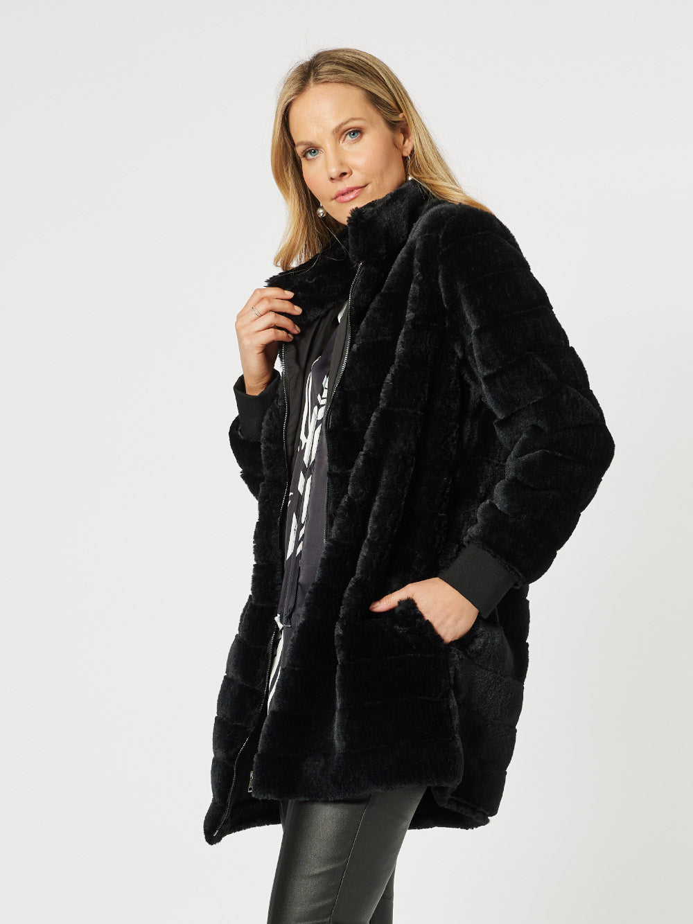 Princess Faux Fur Jacket - Black – RC & Co