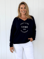 C'est La Vie Knit - Navy