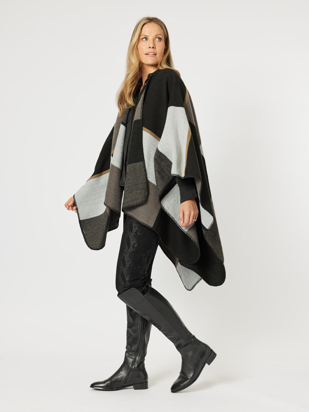 Capetown Check Wrap - Black – RC & Co