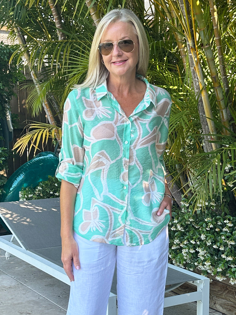 Noosa Beach Shirt - Mint