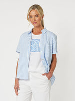 Charlie Stripe Shirt - Blue