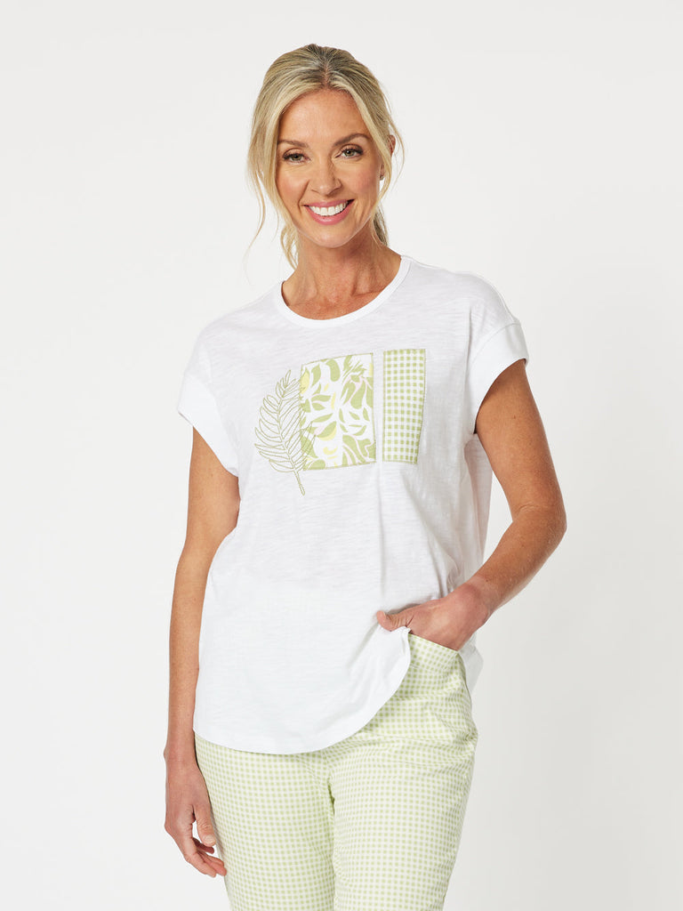 Applique Tee - Celery