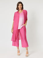 Long Duster Shirt - Hot Pink