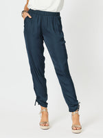 Traveller Luxe Side Tie Pant - Navy