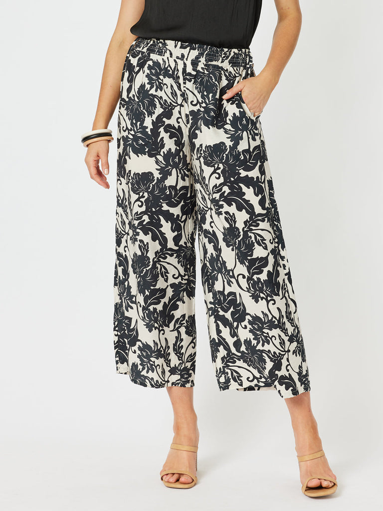 Ivy Wide Leg Pant - Black