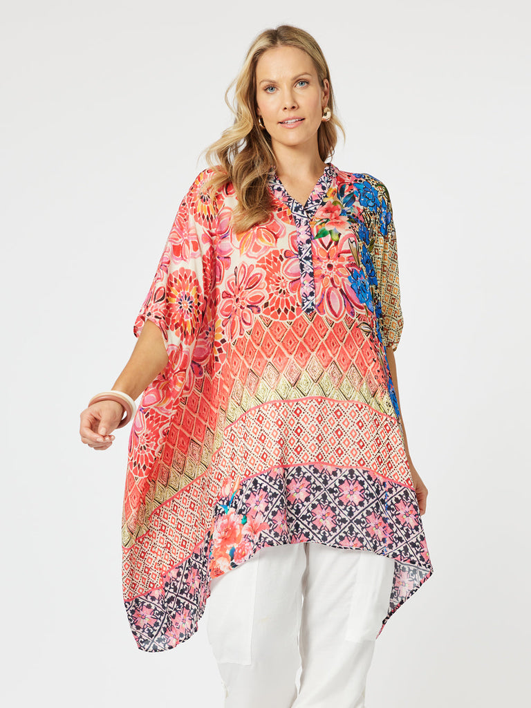 Sorrento Brights Oversize Top - Multi