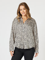 Pebble Spot Print Shirt - Natural/Black