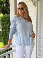 Paige Garment Washed Shirt - Washed Blue