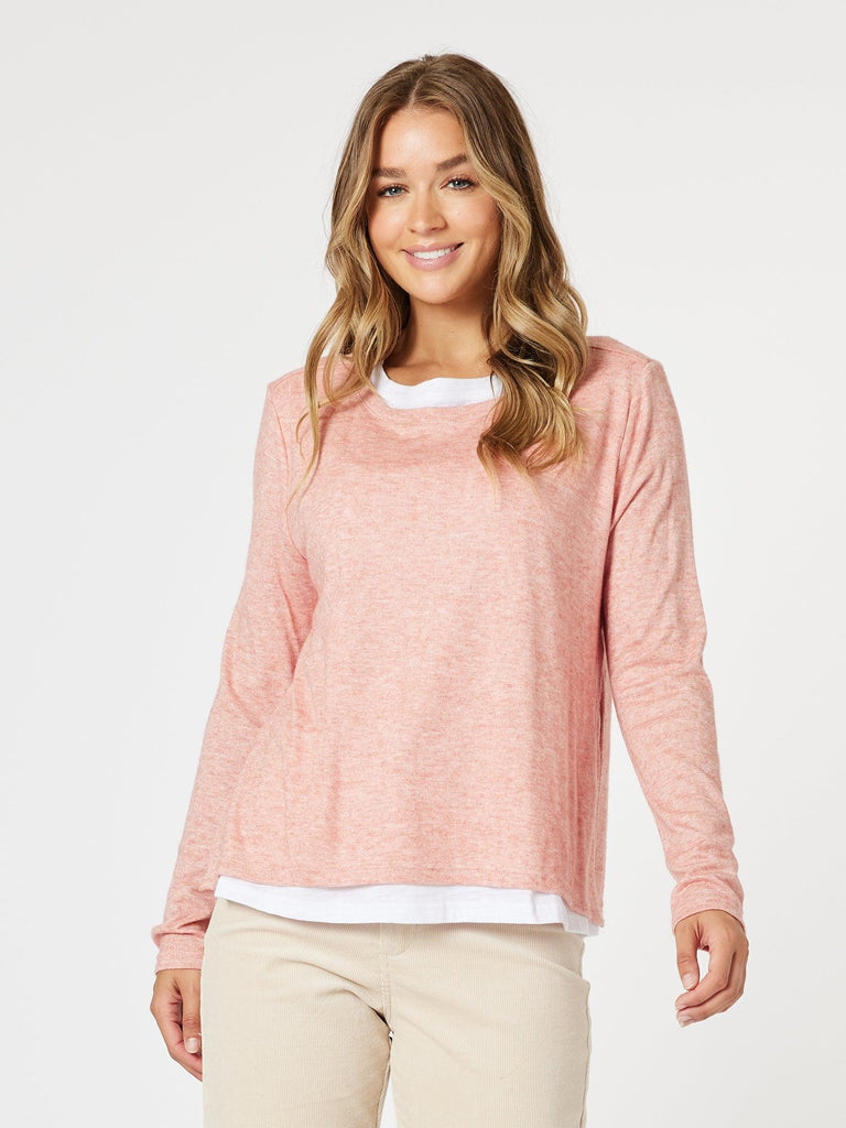 Alice 2 in 1 Knit Top - Coral