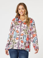 Maddox Floral Print Shirt - Pink/Multi