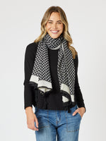 Paddington Print Scarf - Black/White