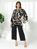 Matisse Print Top - Black/Natural