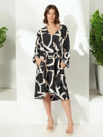 Matisse Print Dress-  Black/Natural