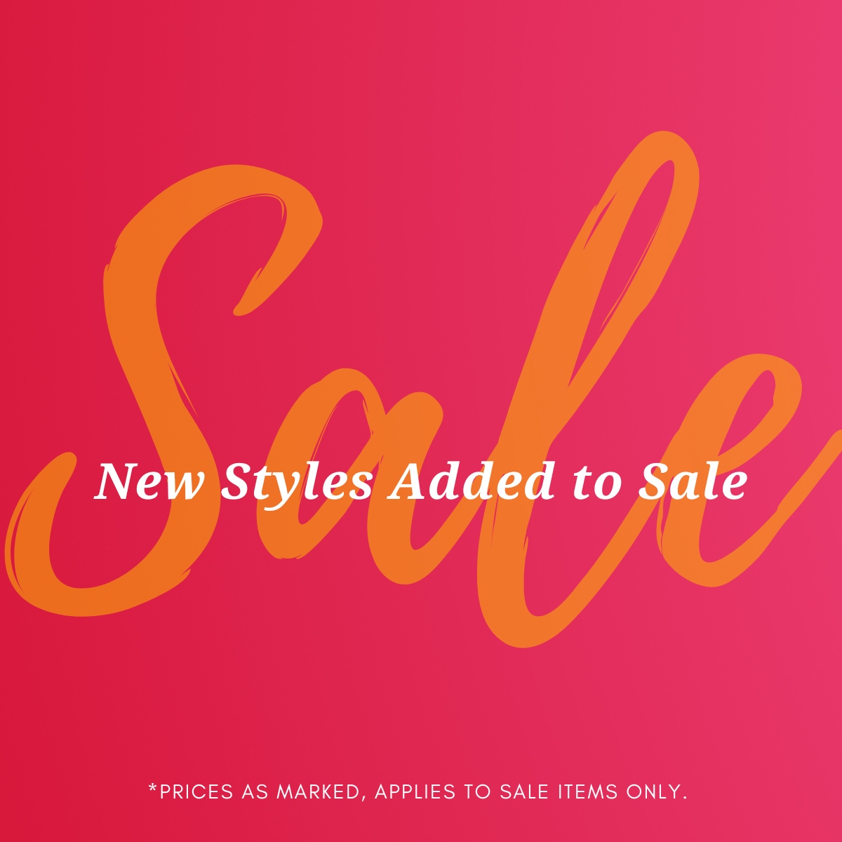 New Styles Added To Sale