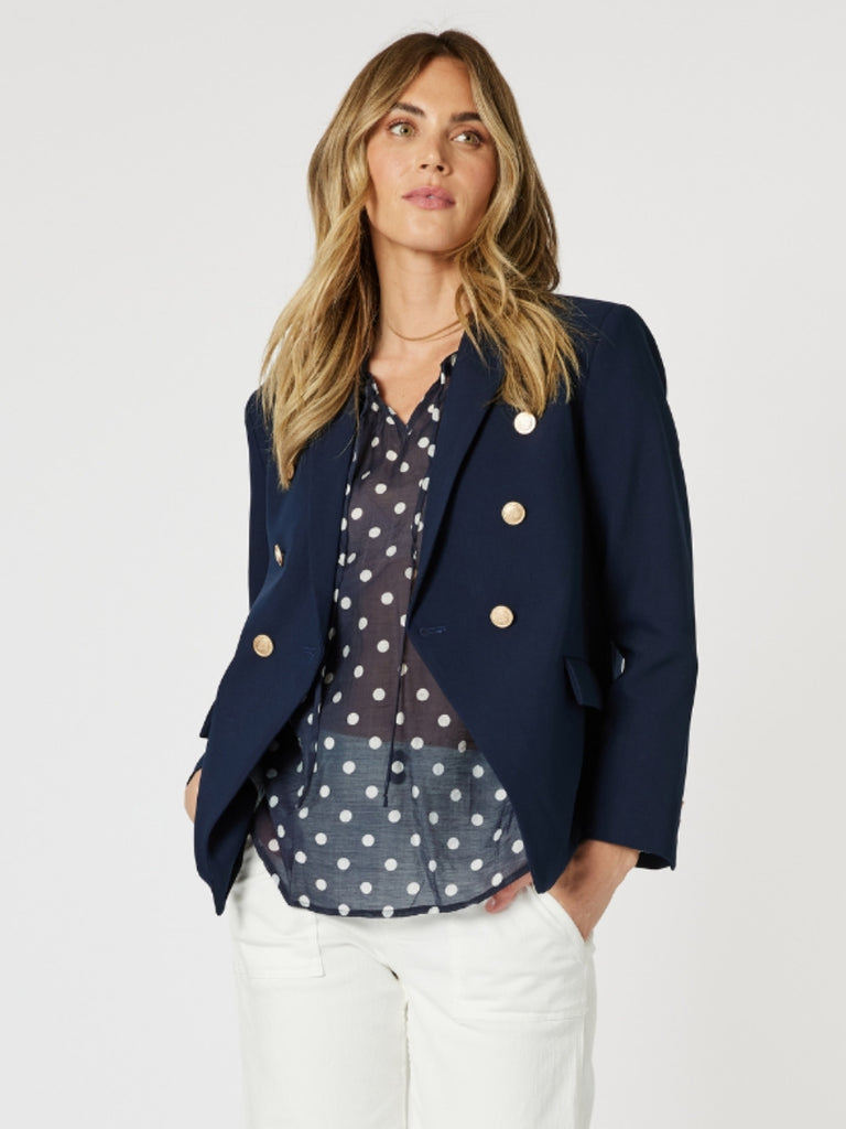 Lauren Double Breasted Blazer - Navy