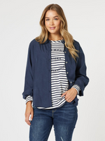 Hailey Chic Shirt - Navy