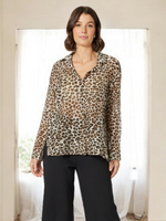 Safari Print Sheer Shirt - Animal