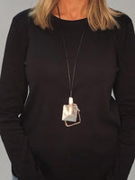 Abstract Pendant Necklace - Silver