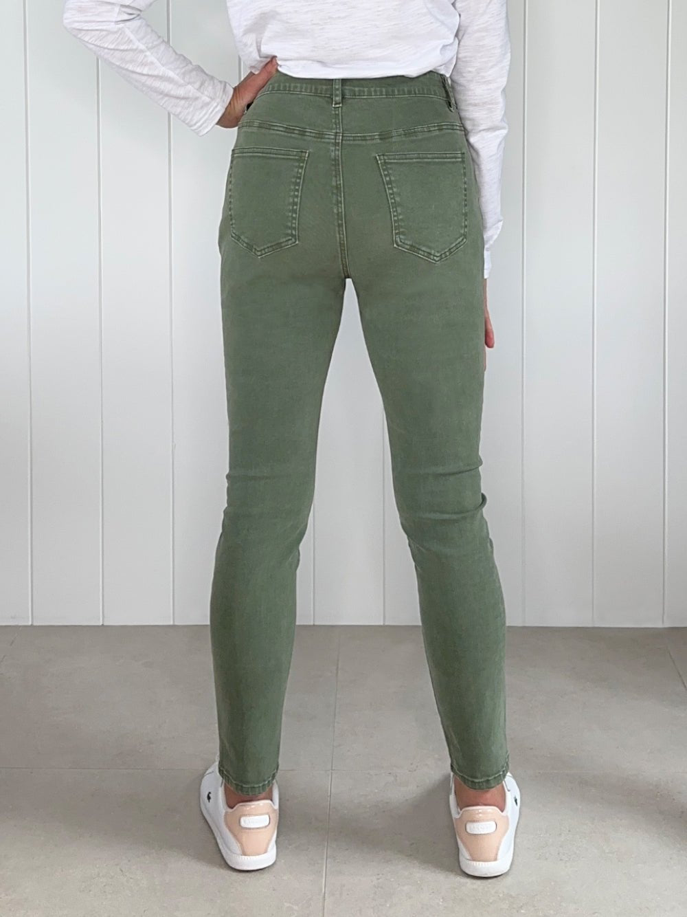 All That Jazz Applique Jean - Khaki - RC & Co