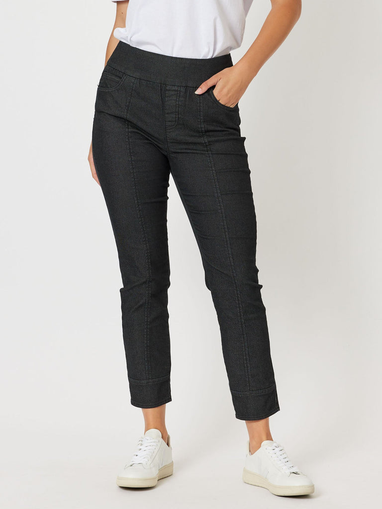 Amelia Stretch Slim Leg Pull On Jegging - Black - RC & Co