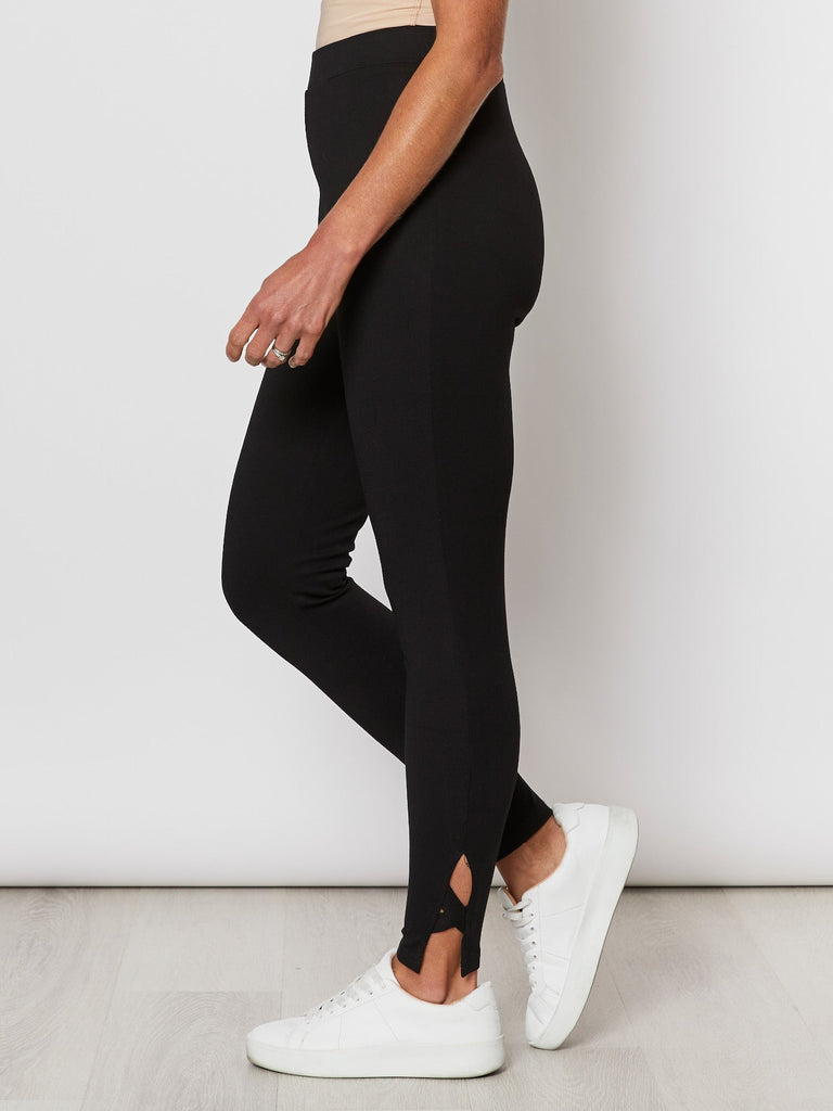 Ankle Detail Pant - Black - RC & Co