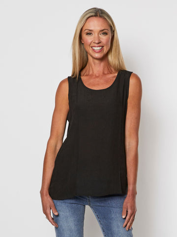 Basic Cotton Camisole - Black - RC & Co