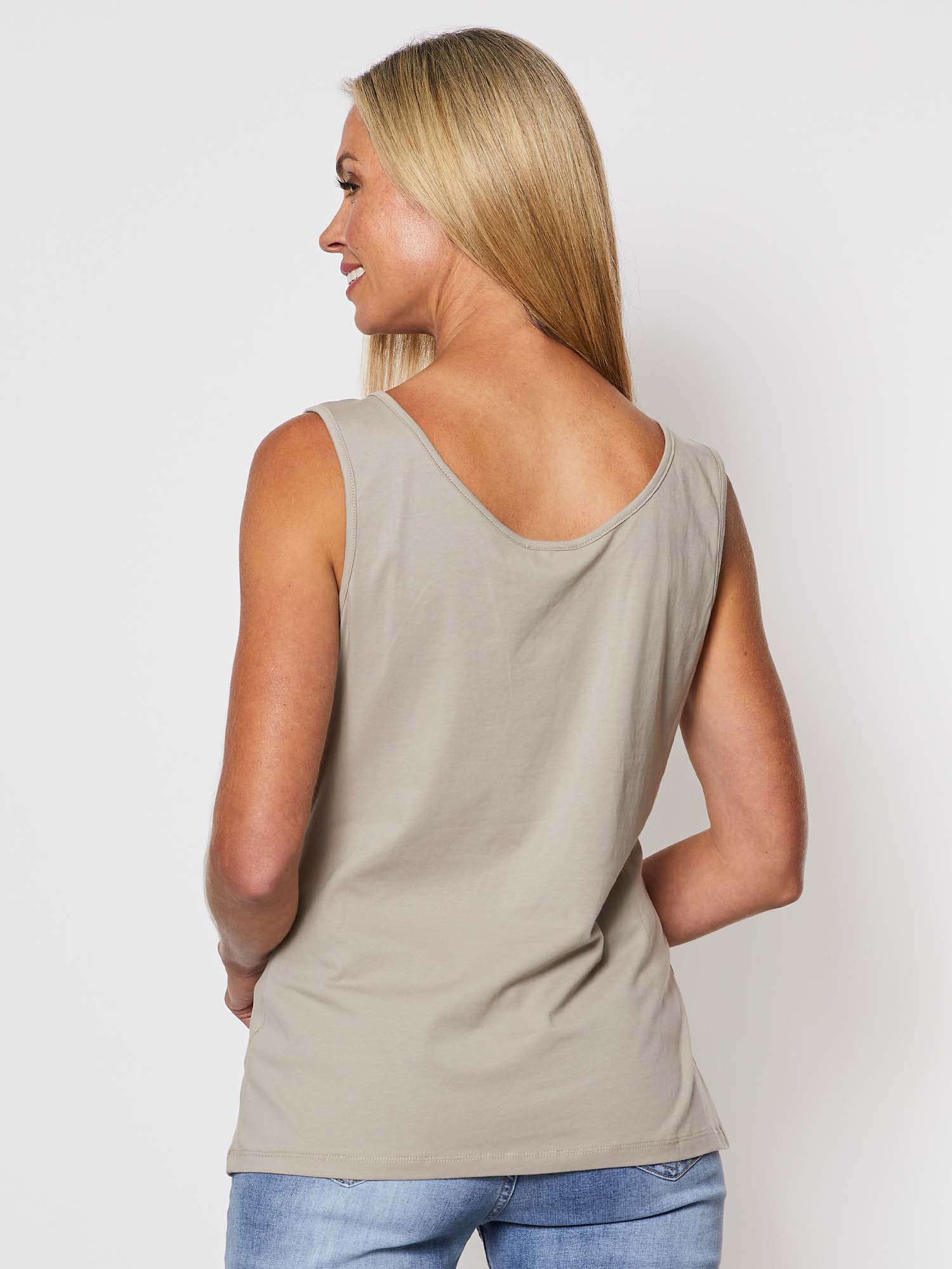 Basic Cotton Camisole - Natural - RC & Co