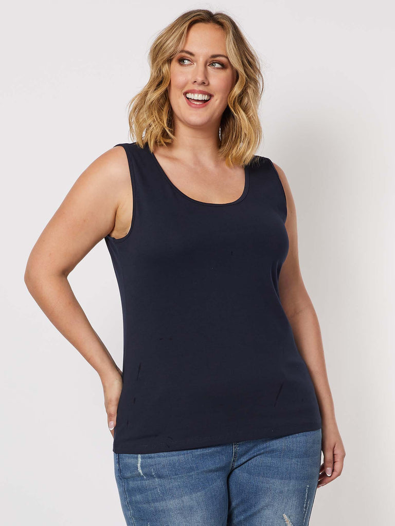 Basic Cotton Camisole - Navy - RC & Co