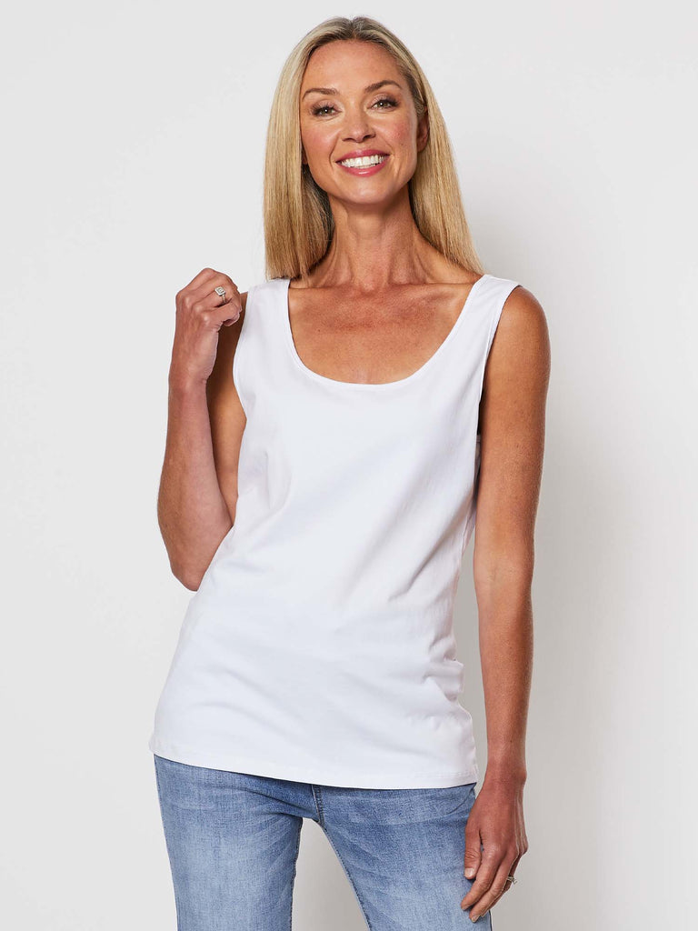 Basic Cotton Camisole - White - RC & Co