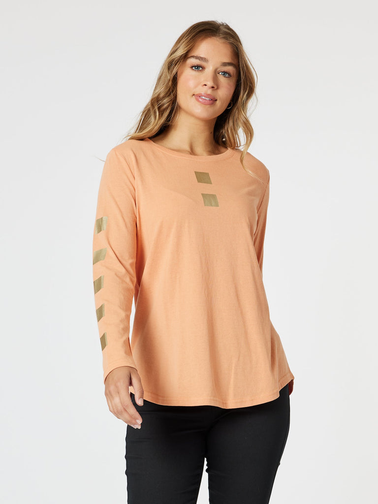 Be Square Long Sleeve Top - Melon - RC & Co