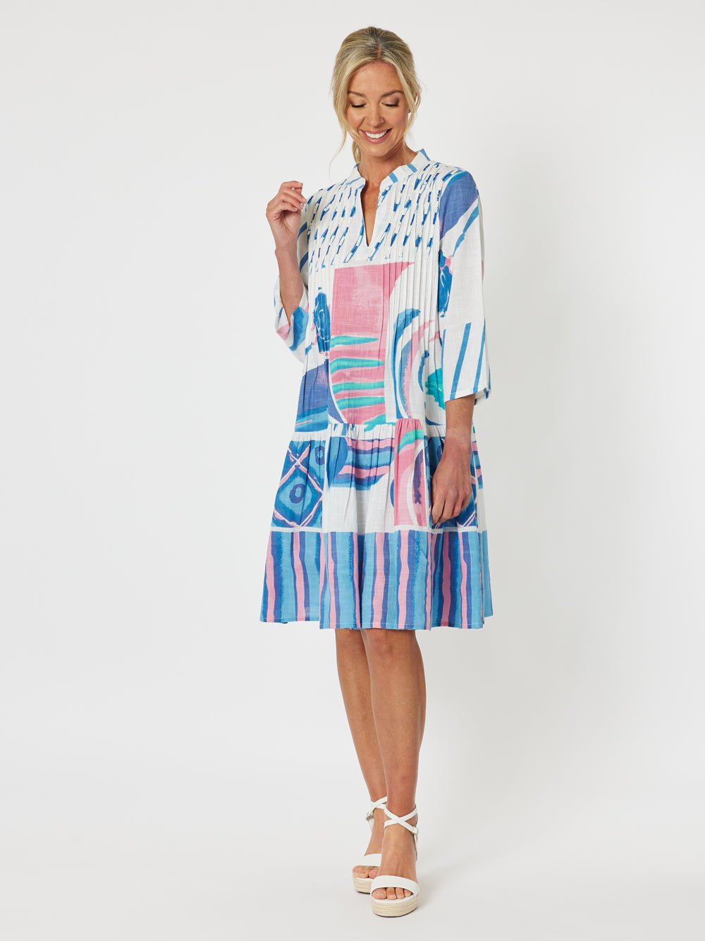 Beach Side Dress - Blue Multi - RC & Co