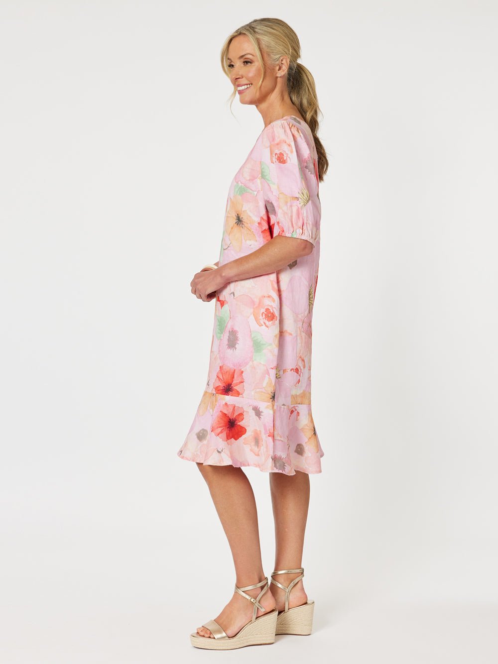 Brighton Floral Pink Poppy Dress - Multi - RC & Co