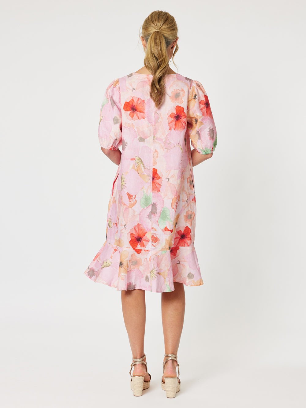 Brighton Floral Pink Poppy Dress - Multi - RC & Co