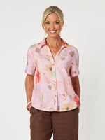 Brighton Floral Poppy Print Shirt - Multi