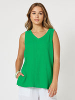 Byron Cotton Tank Top - Emerald