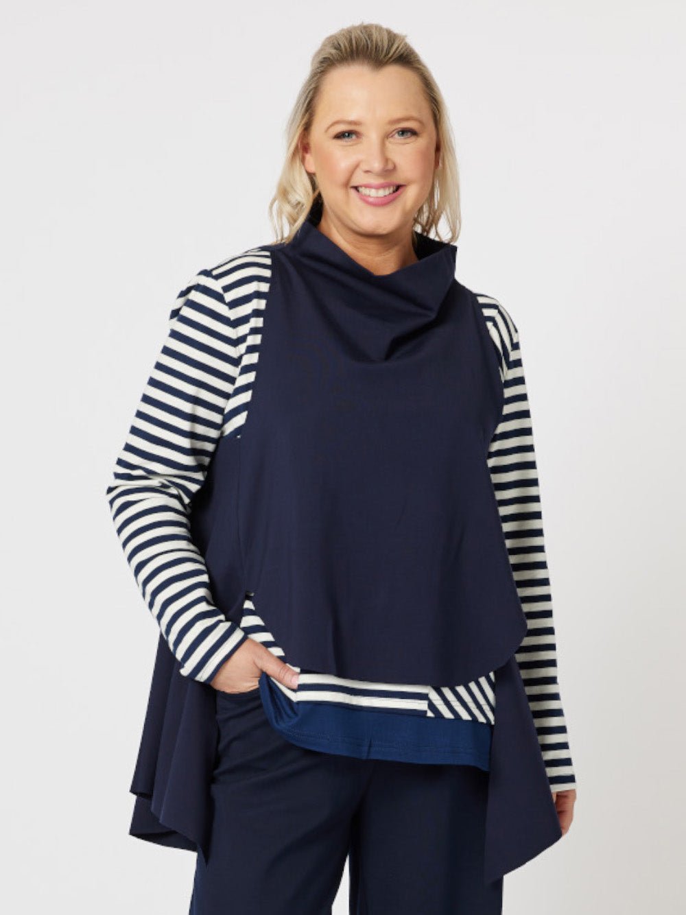 Cameron Layer Top - Navy - RC & Co