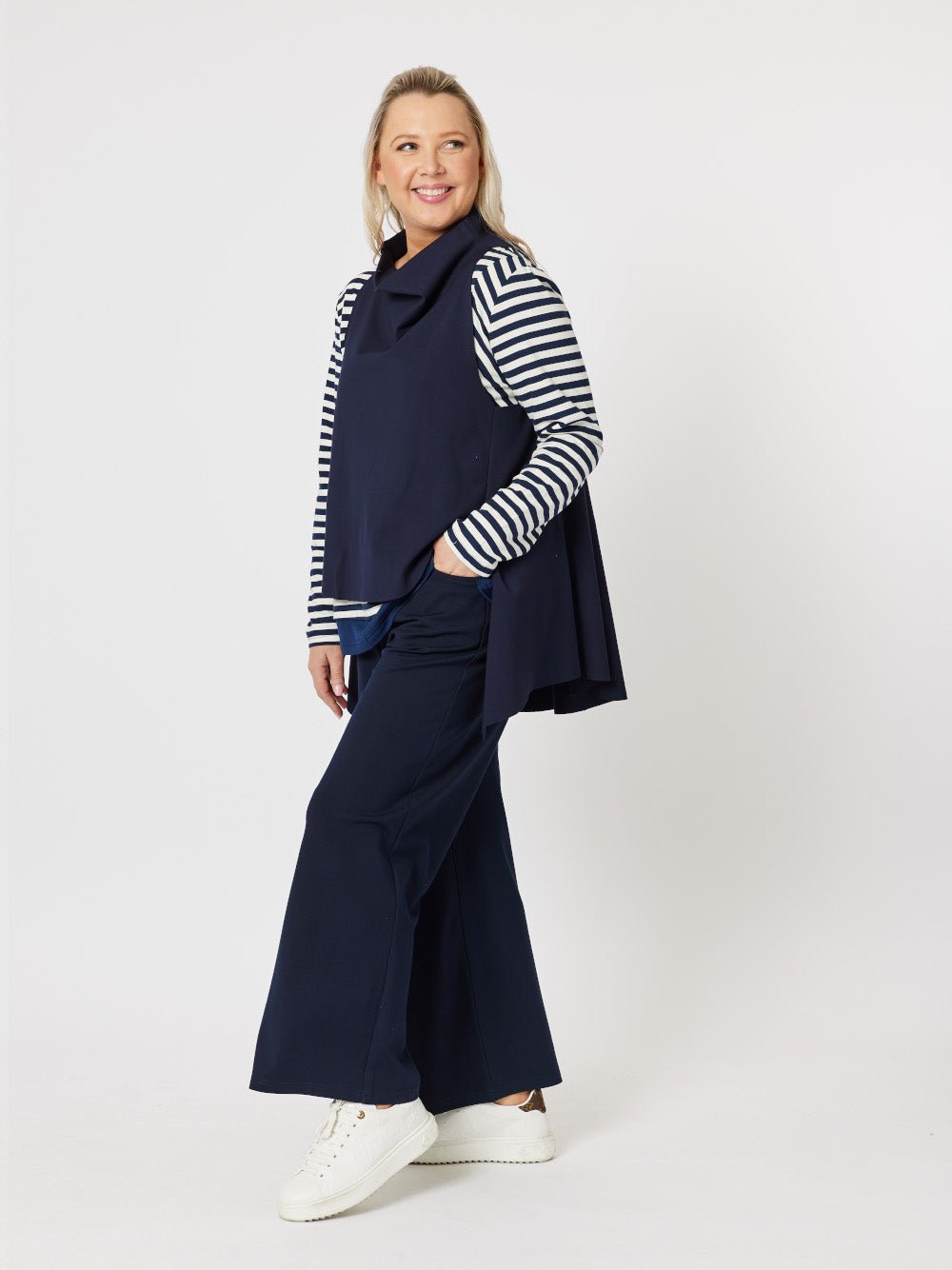 Cameron Layer Top - Navy - RC & Co