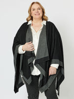 Captivated Reversible Shawl - Black/Charcoal