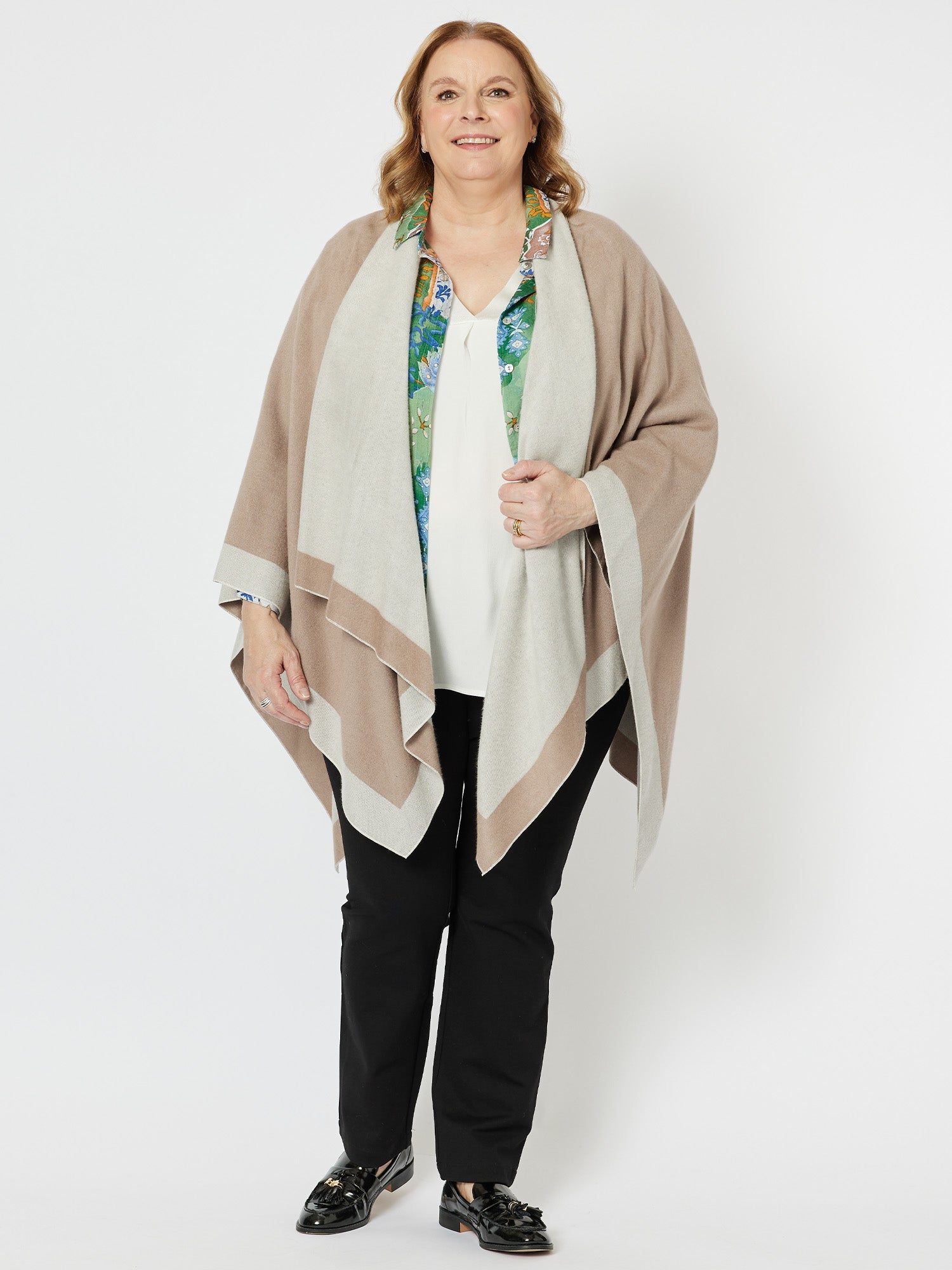 Captivated Reversible Shawl - Natural/Oatmeal - RC & Co