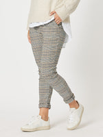 Cara Check Pant - Toffee