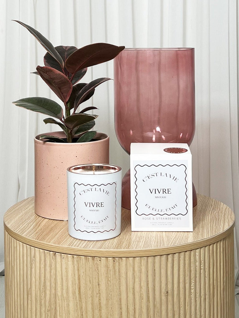 C'est La Vie Vivre Candle - Rose - RC & Co