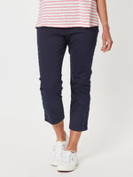 Charlie Cotton Twill Stretch Capri Pant - Navy