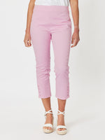 Charlie Cotton Twill Stretch Capri Pant - Pink